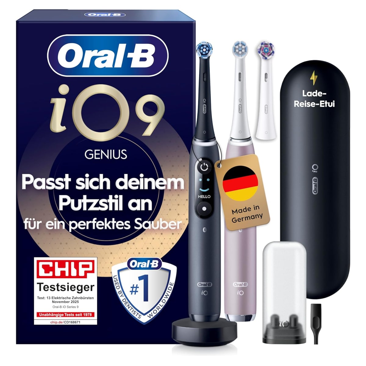 Oral-B iO Series 9 Duo Black Onyx/Rose Quartz +tip 