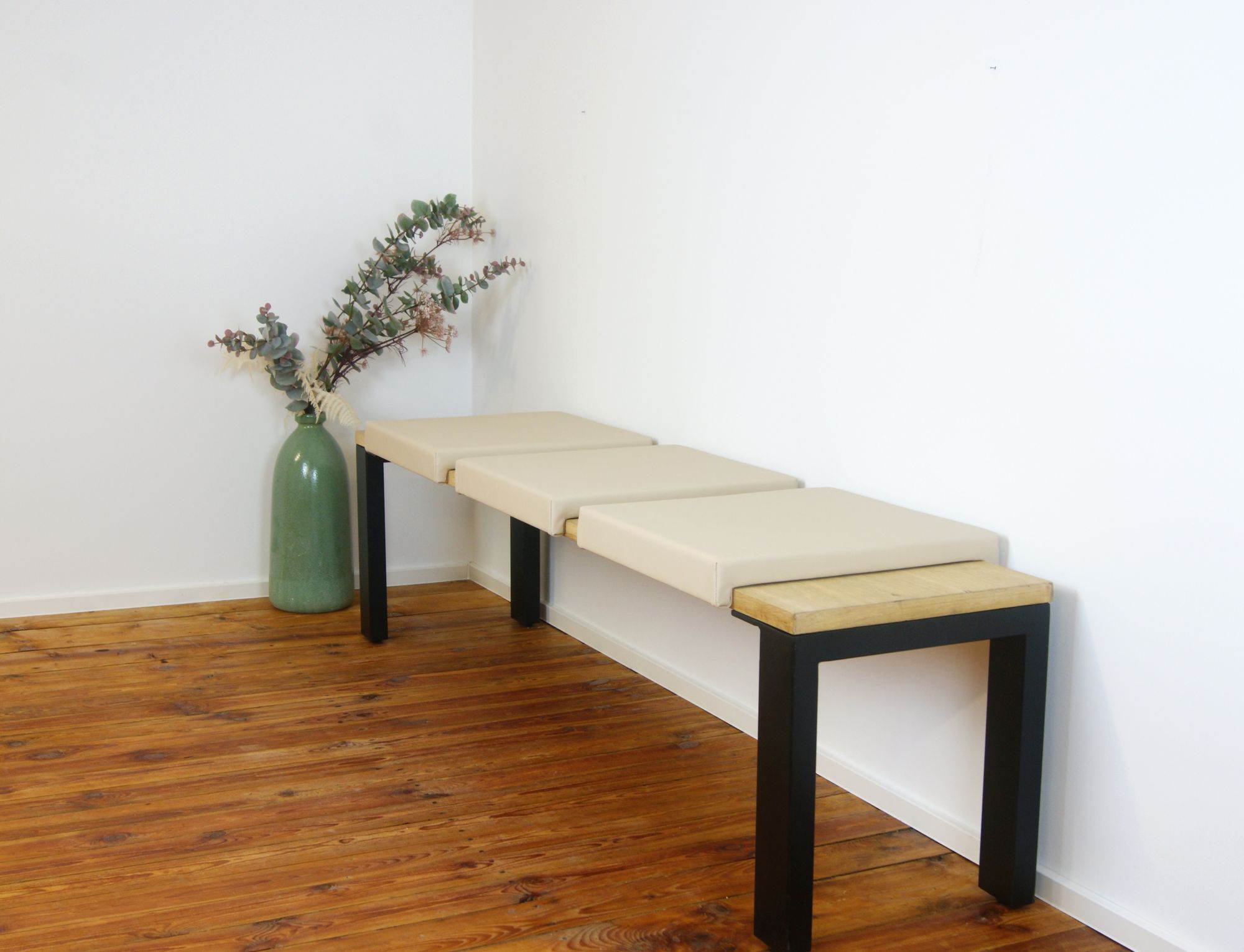 Lycce Klemmkissen Sitzkissen mit 2 Leisten 37cm Klemmtiefe, Kunstleder 