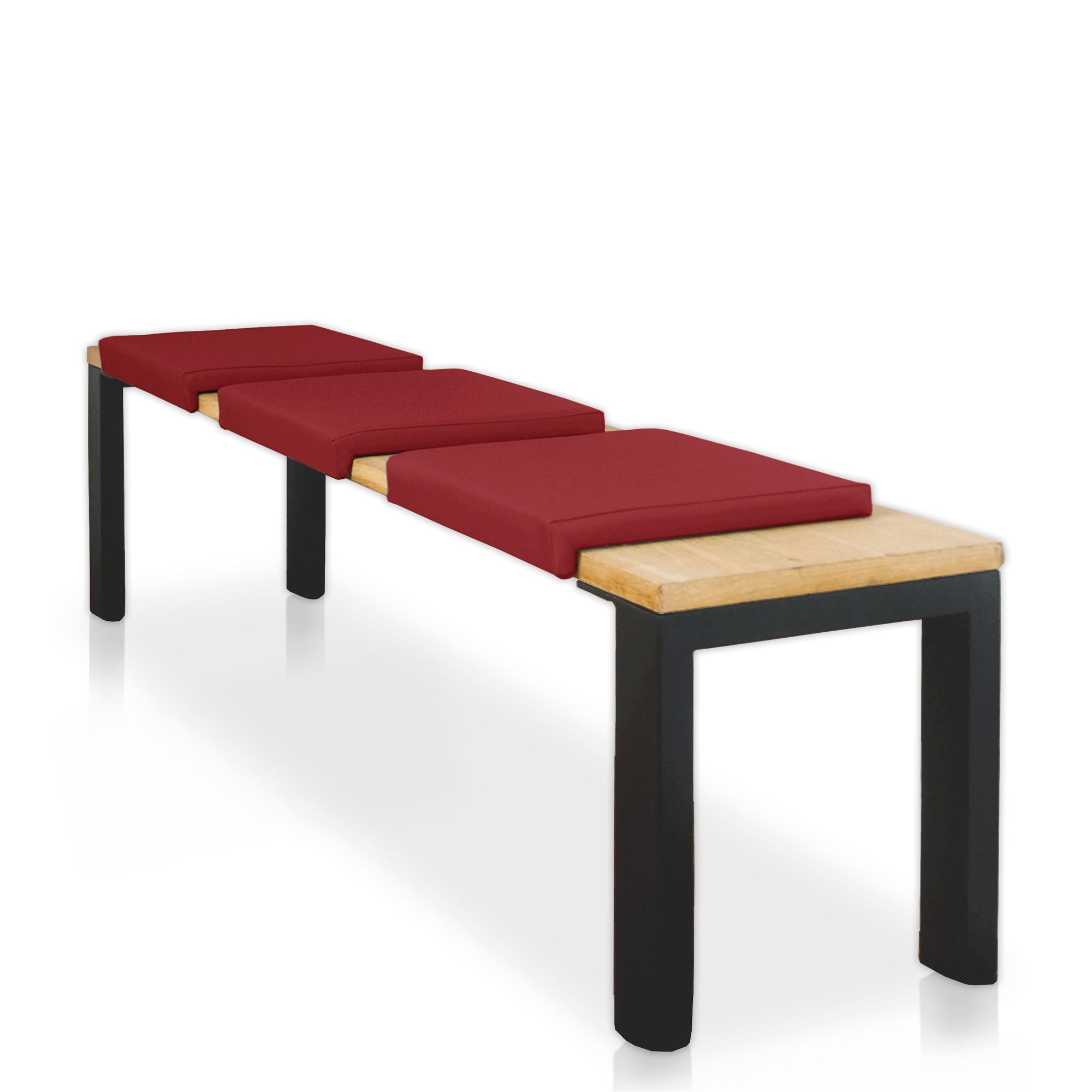 Lycce Klemmkissen Sitzkissen mit 1 Leiste, Kunstleder versch. Farben 