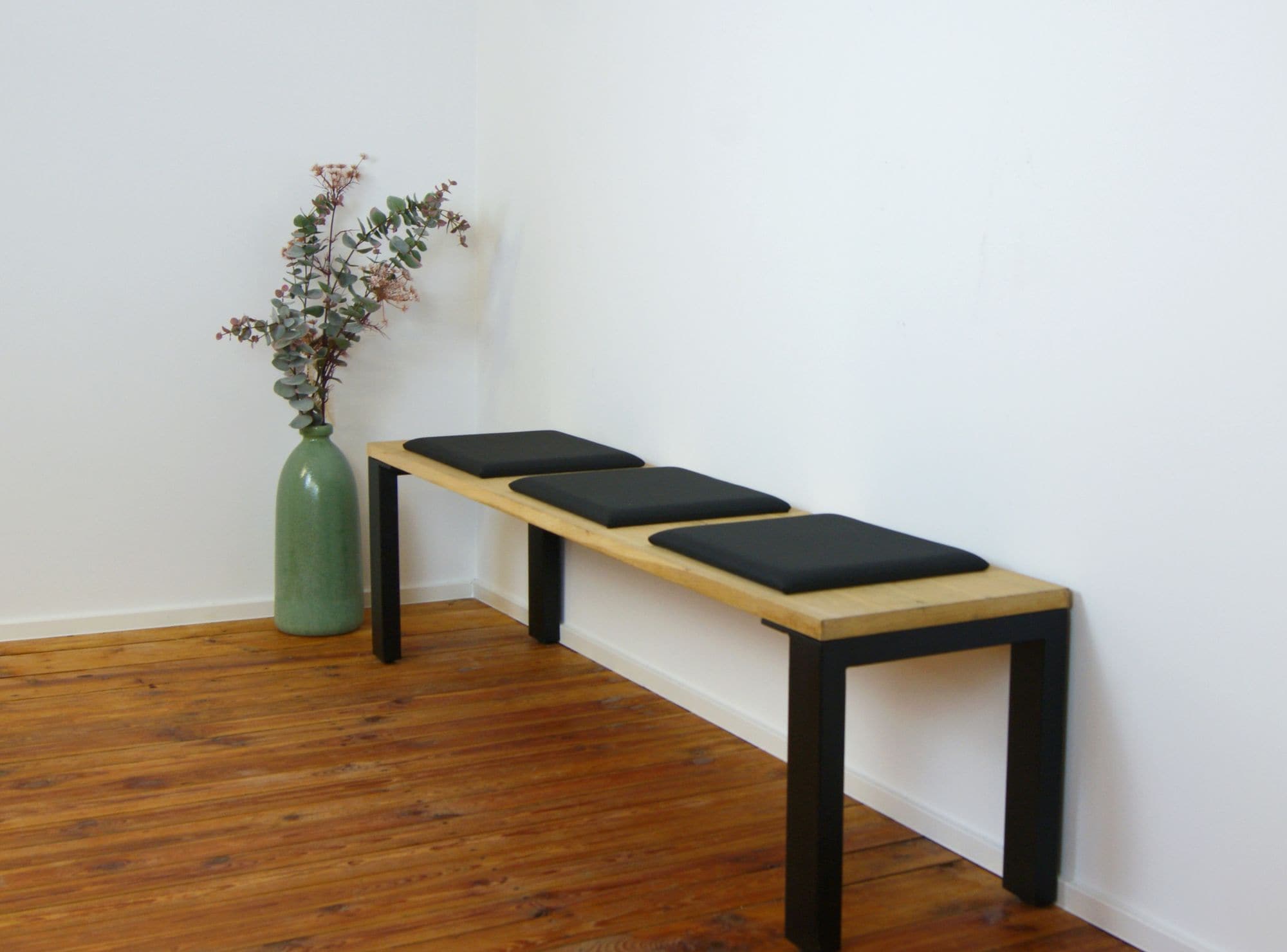 Lycce Sitzkissen Sitzpolster Stuhlkissen, Kunstleder, 40 x 33 x 2 cm 