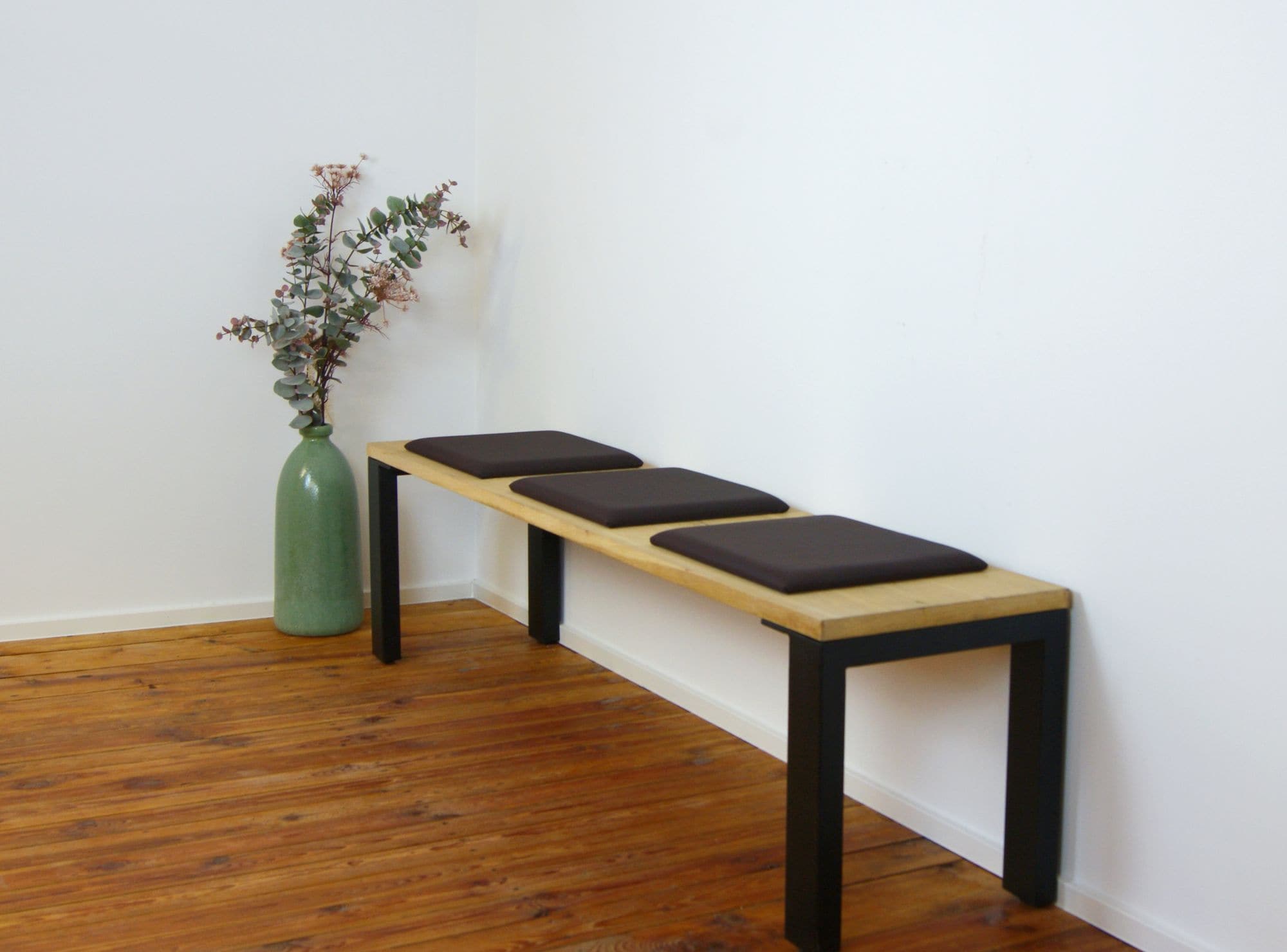 Lycce Sitzkissen Sitzpolster Stuhlkissen, Kunstleder, 40 x 33 x 2 cm 