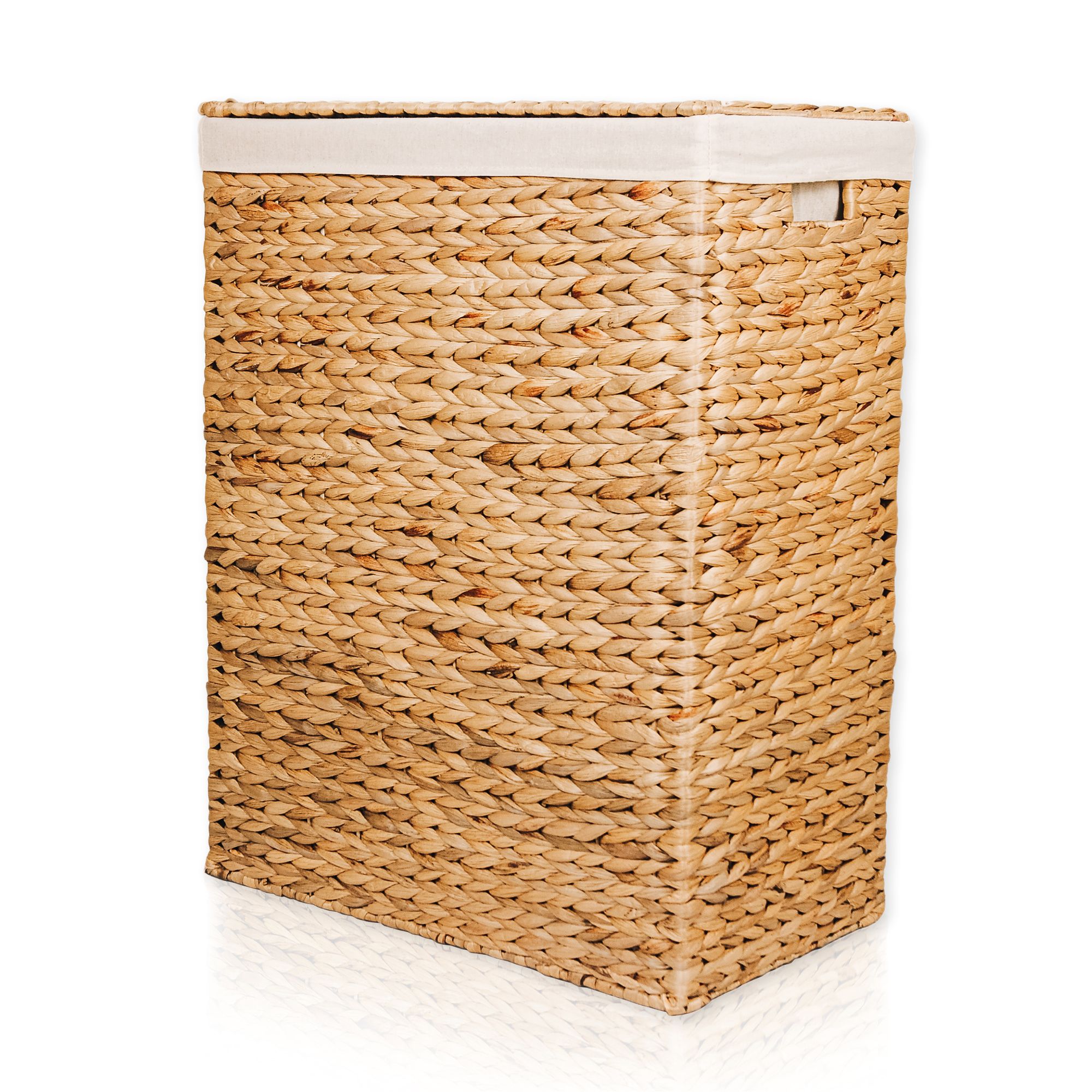 Lycce Nischenw&auml;schekorb aus Wasserhyazinthe geflochten, in drei Gr&ouml;&szlig;en 