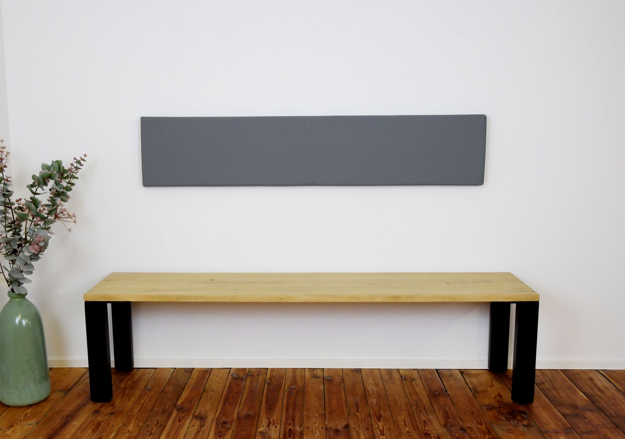 Lycce XXL Wandkissen / Wandpolster, Kunstlederbezug, Breite 1,5m 