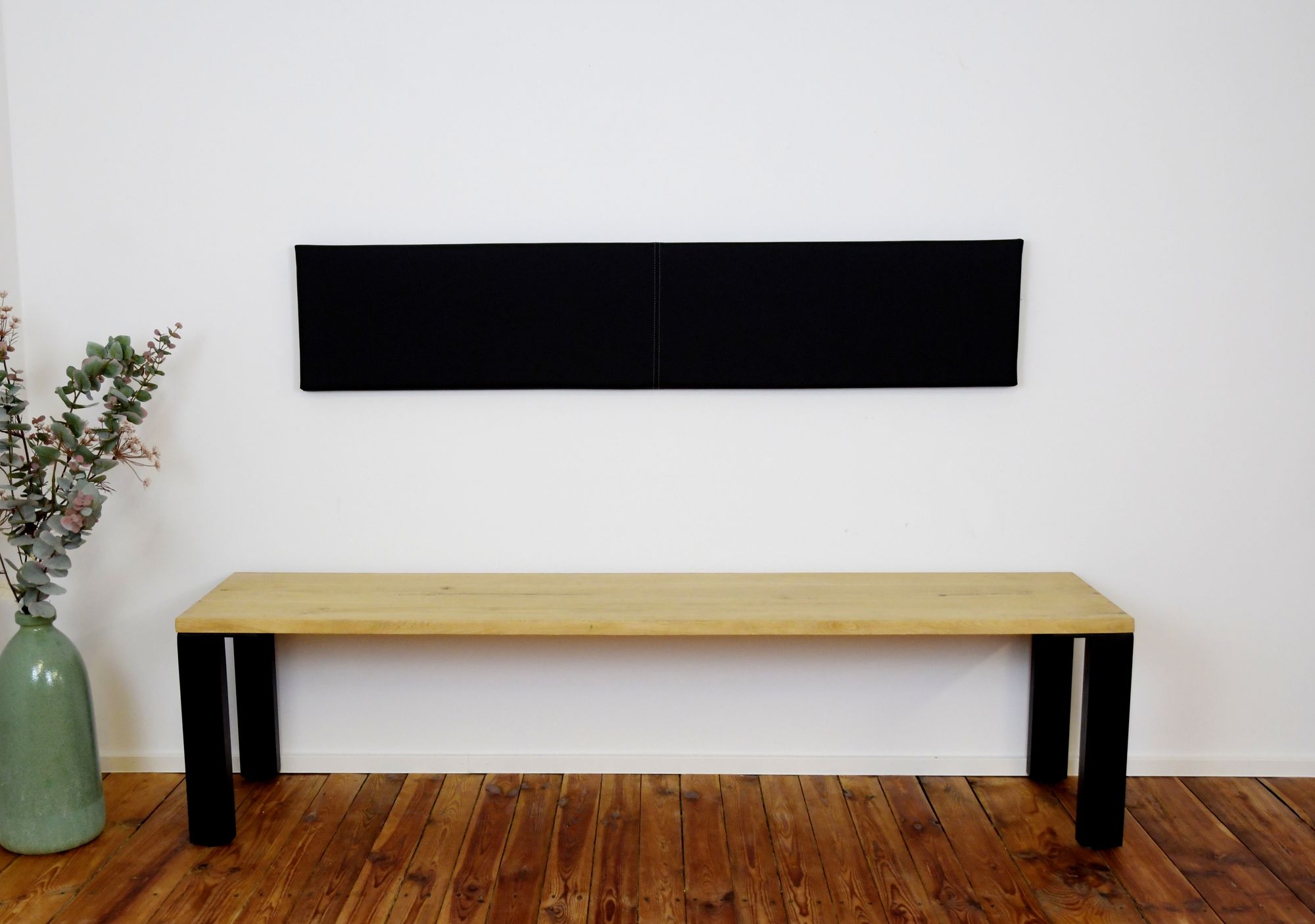 Lycce XXL Wandkissen / Wandpolster, Kunstlederbezug, Breite 1,5m 