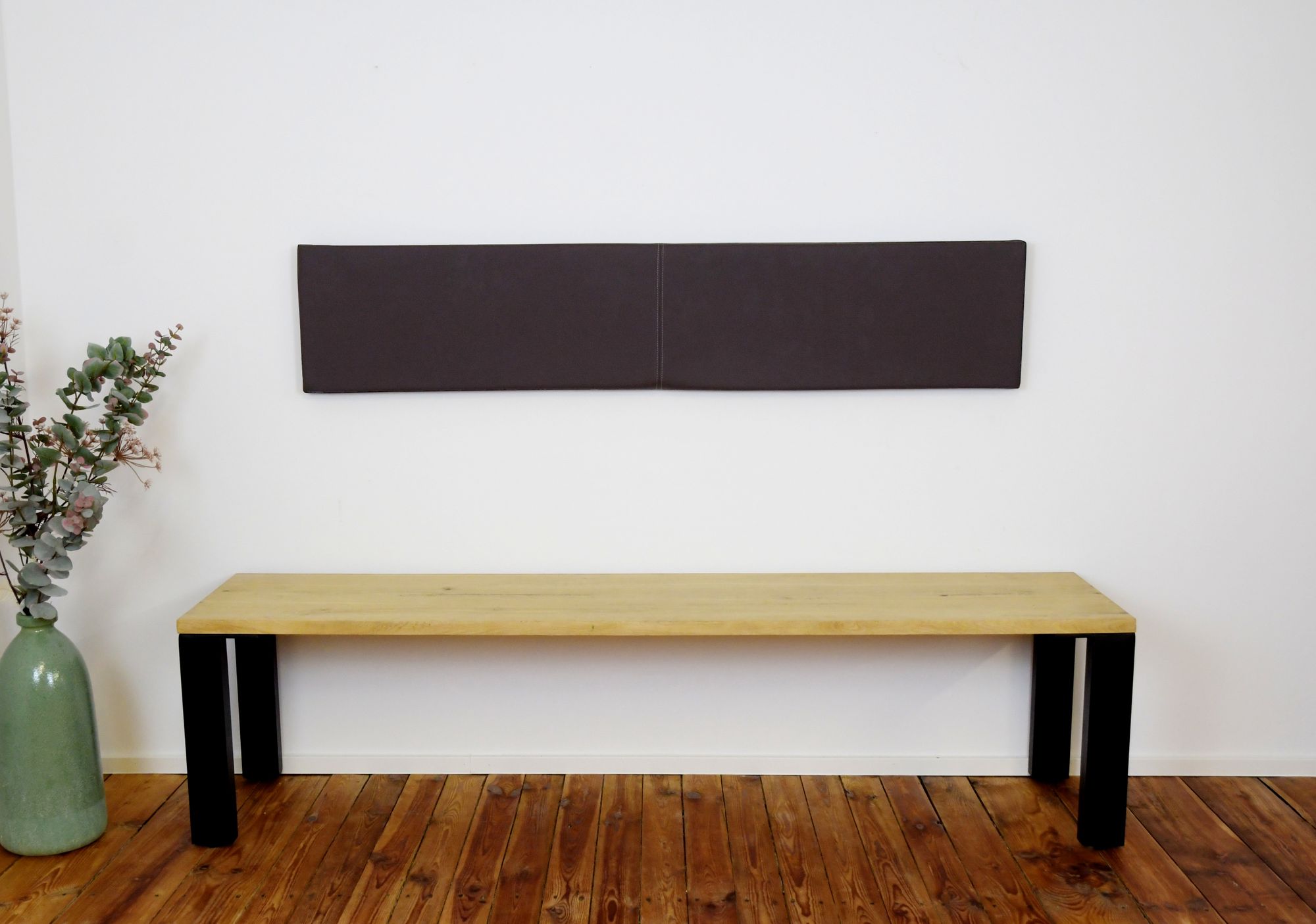 Lycce XXL Wandkissen / Wandpolster, Kunstlederbezug, Breite 1,5m 