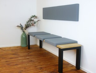 Lycce Klemmkissen Sitzkissen mit 2 Leisten 37cm Klemmtiefe, Kunstleder 