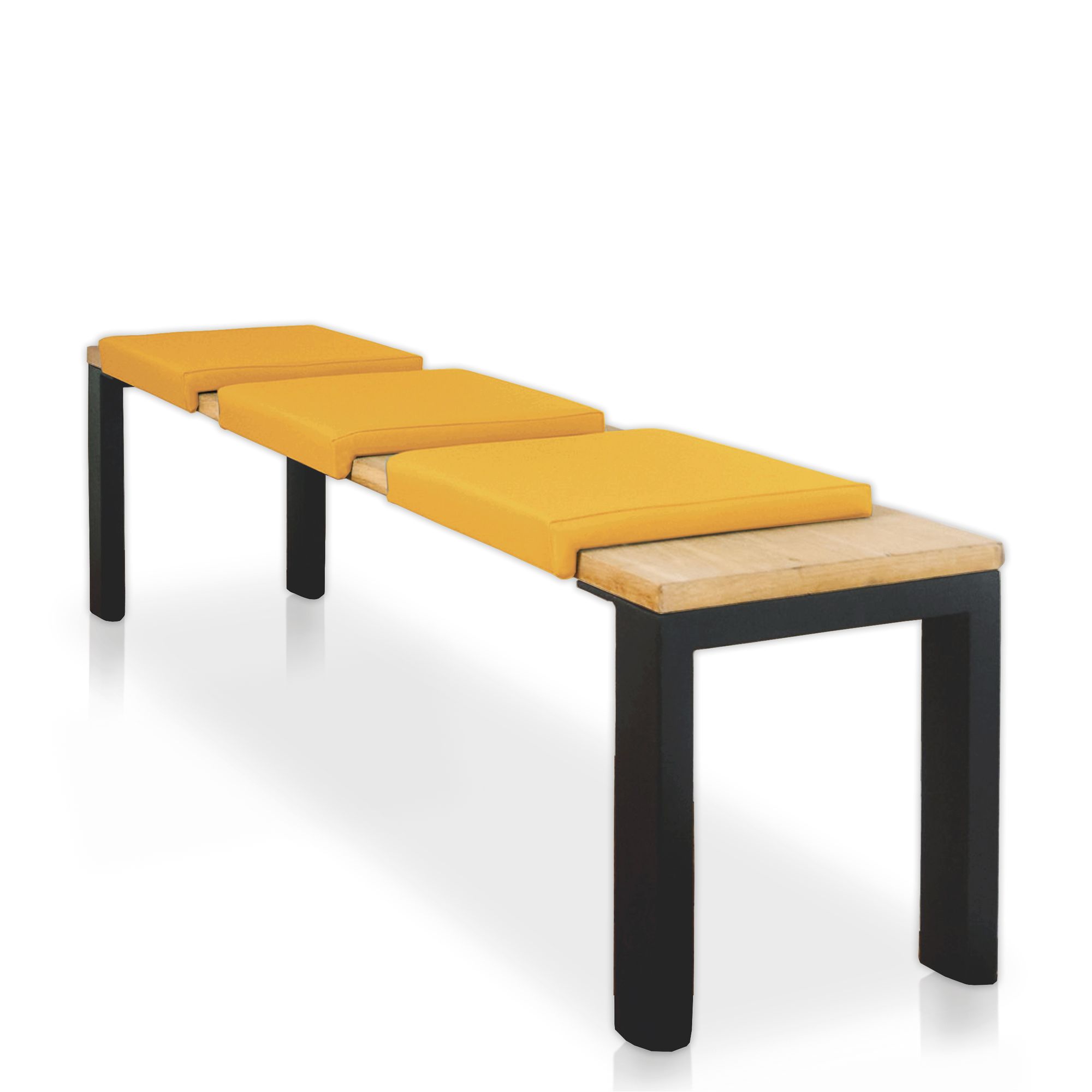 Lycce Klemmkissen Sitzkissen mit 1 Leiste, Kunstleder versch. Farben 