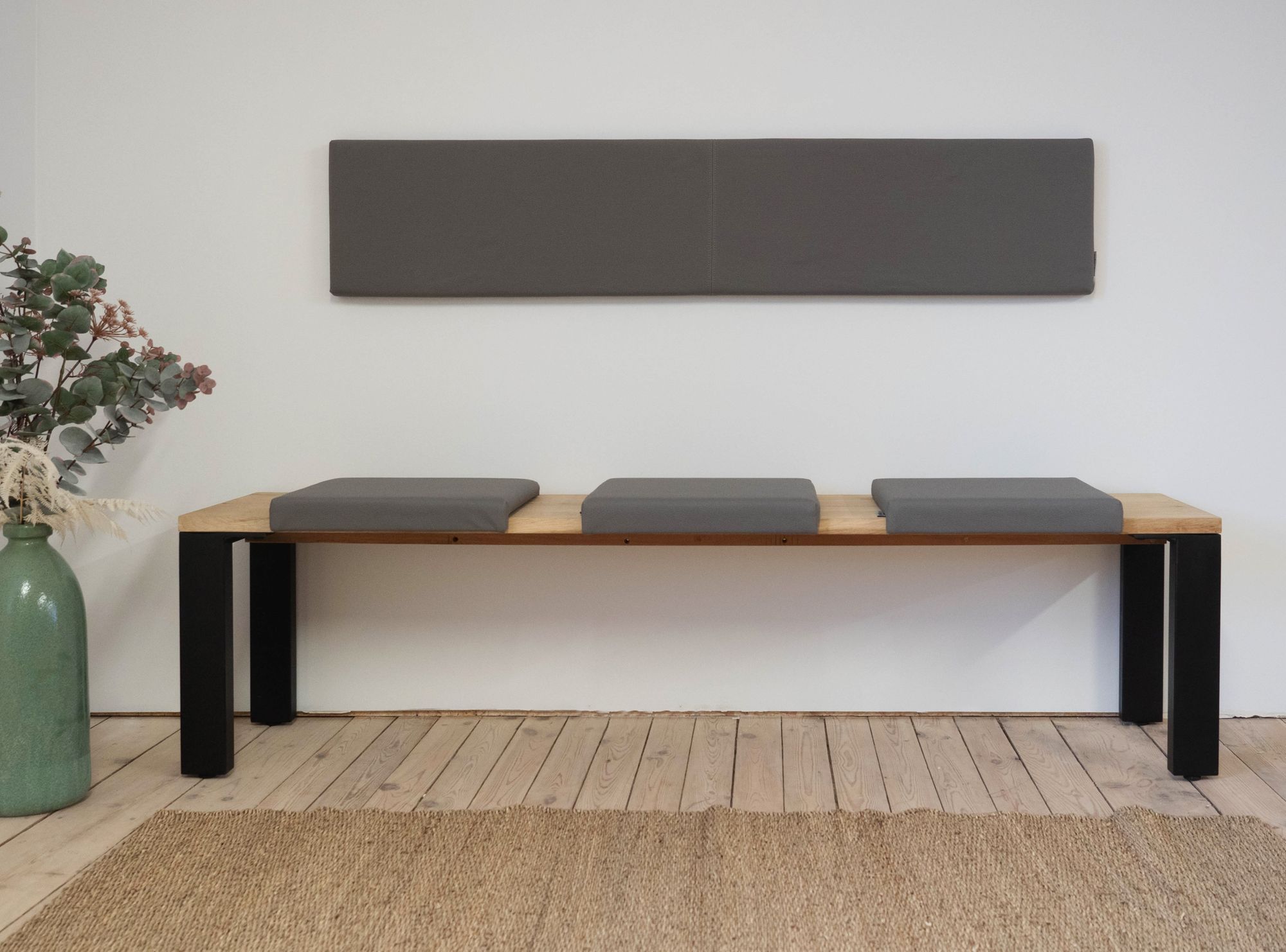 Lycce XXL Wandkissen Wandpolster, Polsterstoff, 150cm  taupe oder blau 