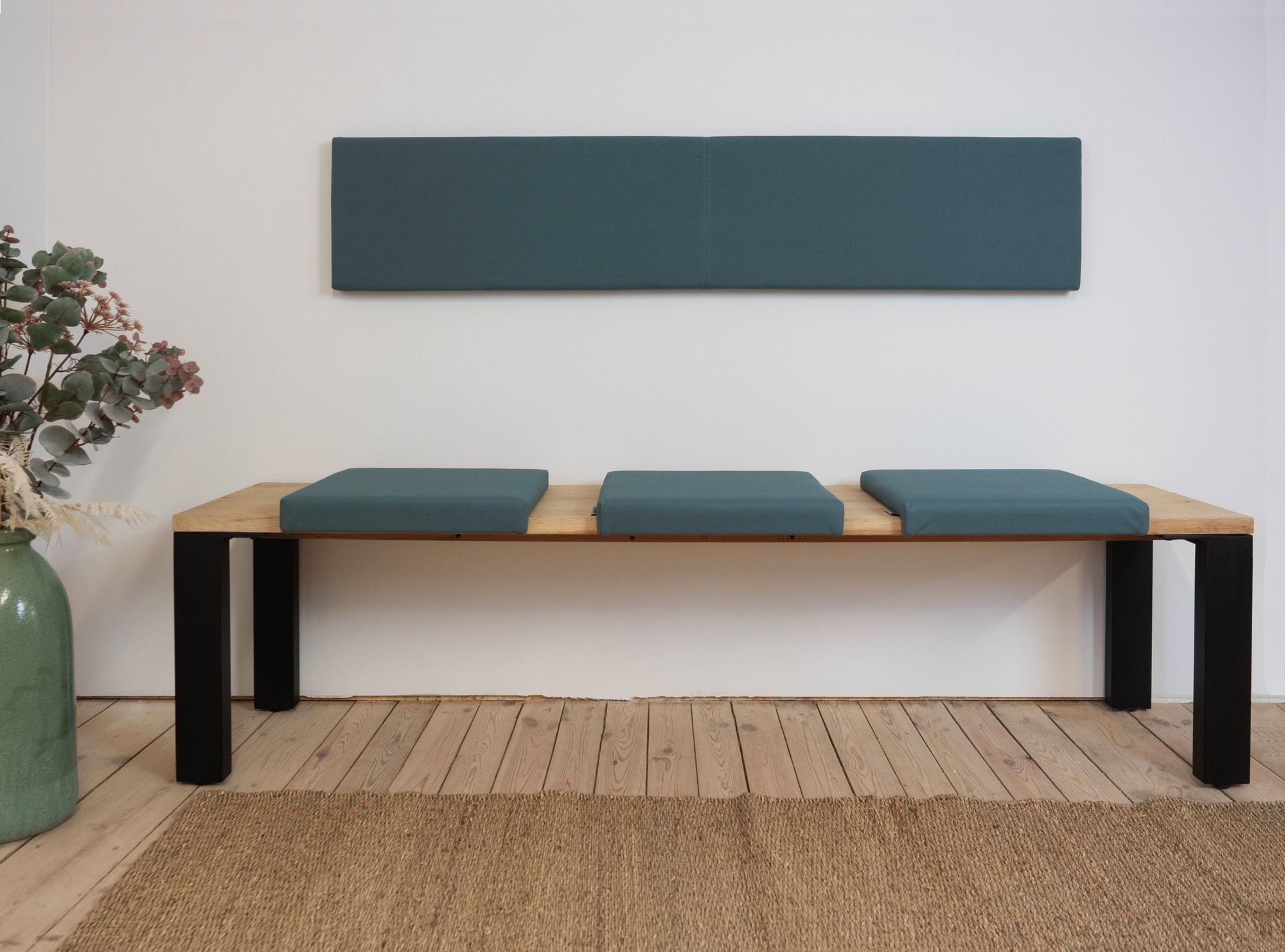 Lycce XXL Wandkissen Wandpolster, Polsterstoff, 150cm  taupe oder blau 