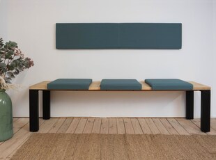 Lycce XXL Wandkissen Wandpolster, Polsterstoff, 150cm  taupe oder blau 