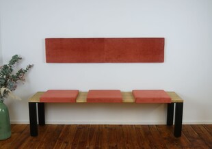 Lycce XXL Wandkissen Wandpolster mit Montage-Set, Samt SORRISO, 1,5m 