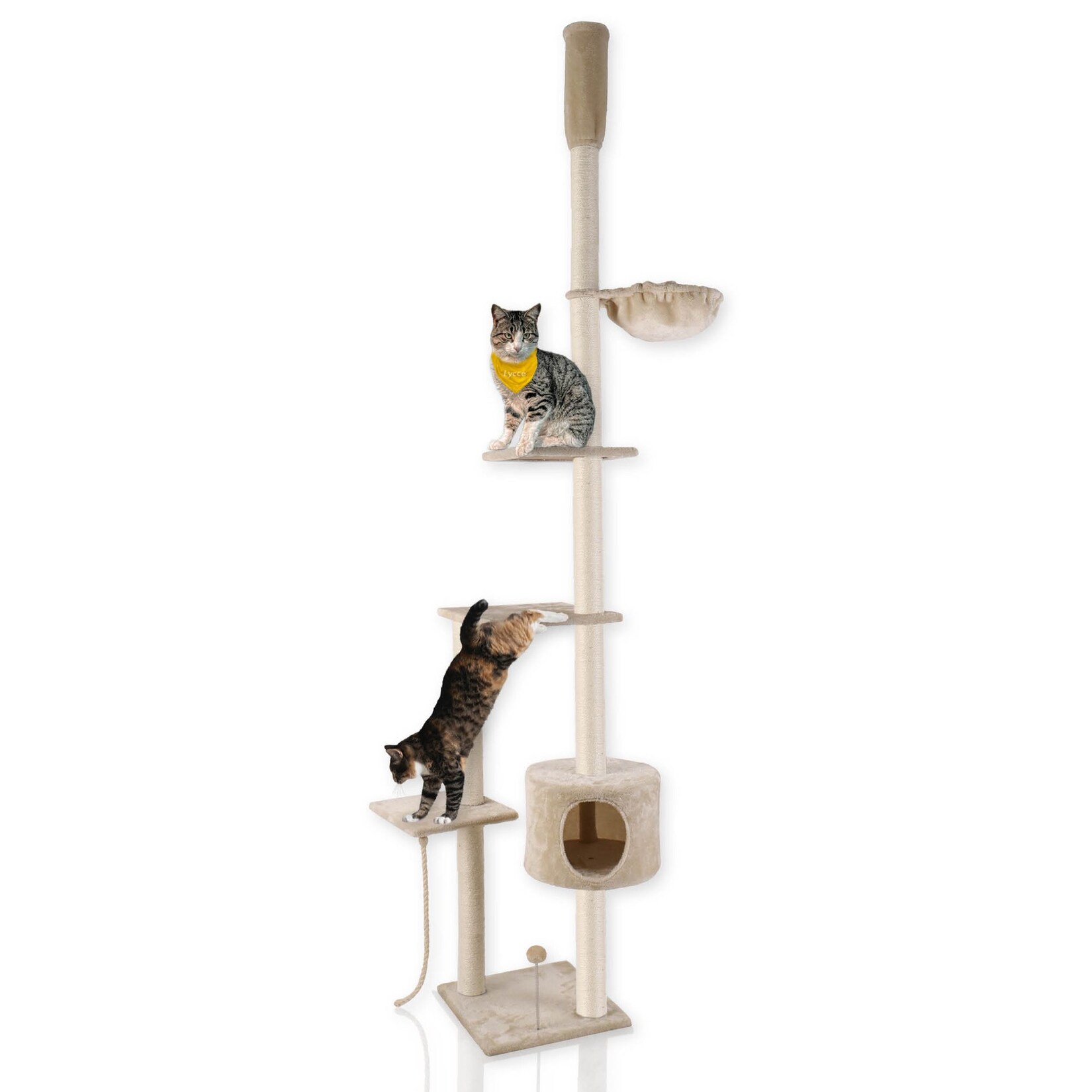 Katzenbaum TOWER Kratzbaum deckenhoch Sisal Plüsch  230-260 cm