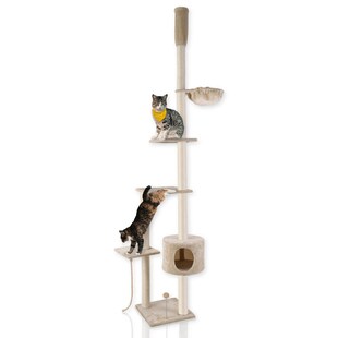 Lycce Katzenbaum TOWER Kratzbaum deckenhoch Sisal Plüsch  230-260 cm 
