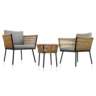 Gartenmöbel Set ROCK-IT Balkonmöbel Set 3 teilig aus Polyrattan 