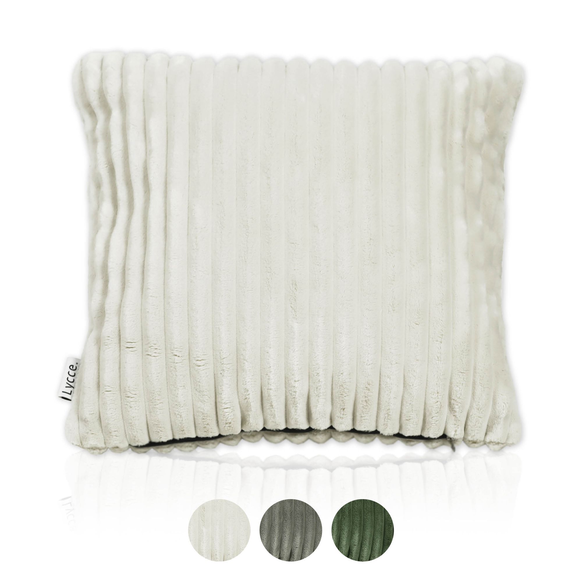 Lycce Kissenbezug Deluxe aus extra breitem, flauschigem Cordstoff - ideal f&uuml;r kuschelige Sofakissen oder Dekokissen, verschiedene Farben - made in EU 