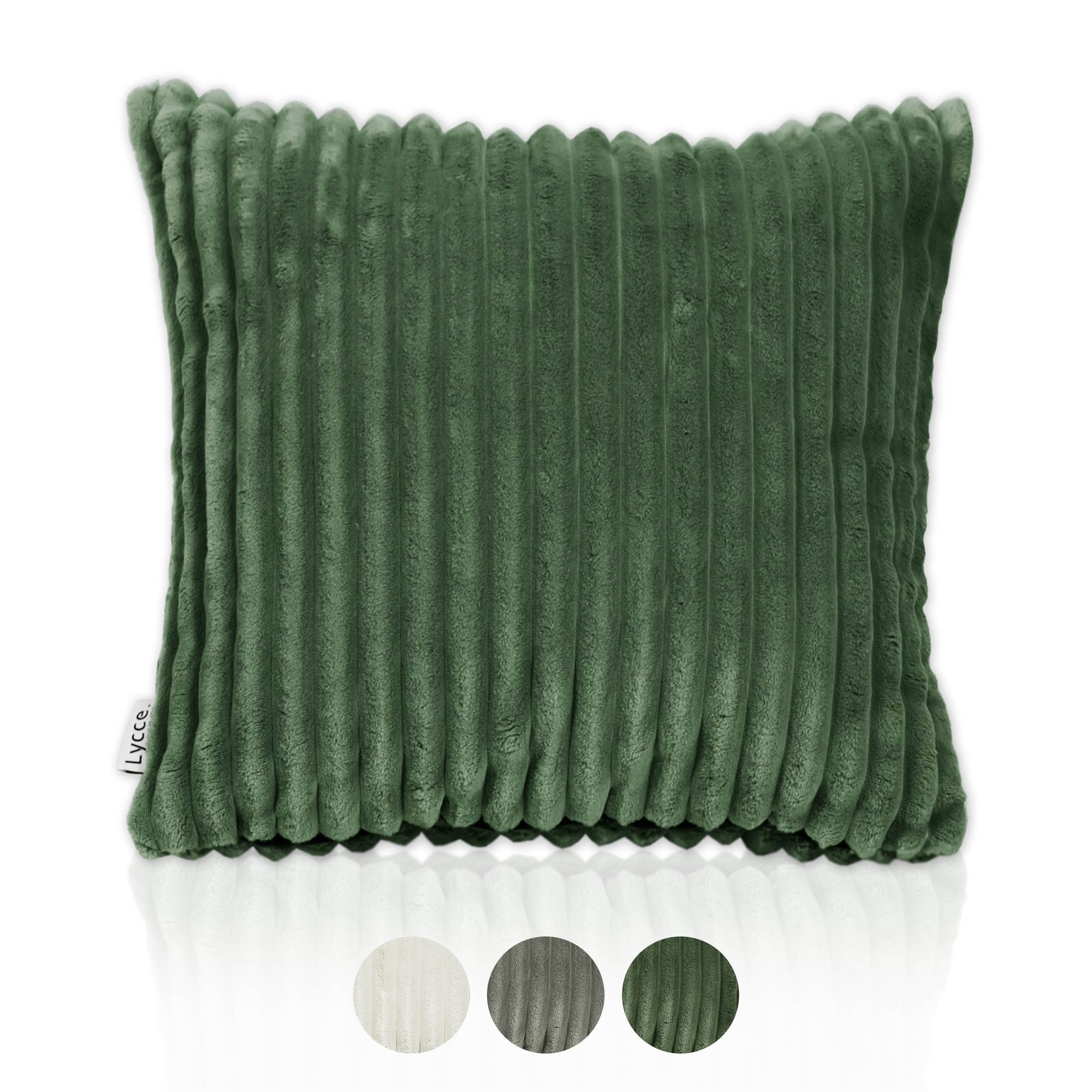 Lycce Kissenbezug Deluxe aus extra breitem, flauschigem Cordstoff - ideal f&uuml;r kuschelige Sofakissen oder Dekokissen, verschiedene Farben - made in EU 