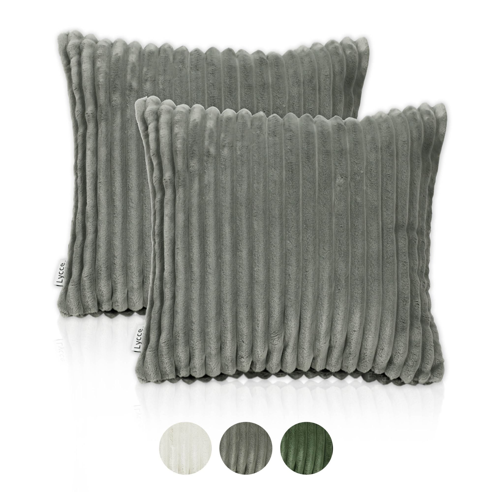 Lycce Kissenbezug Deluxe aus extra breitem, flauschigem Cordstoff - ideal f&uuml;r kuschelige Sofakissen oder Dekokissen, verschiedene Farben - made in EU 