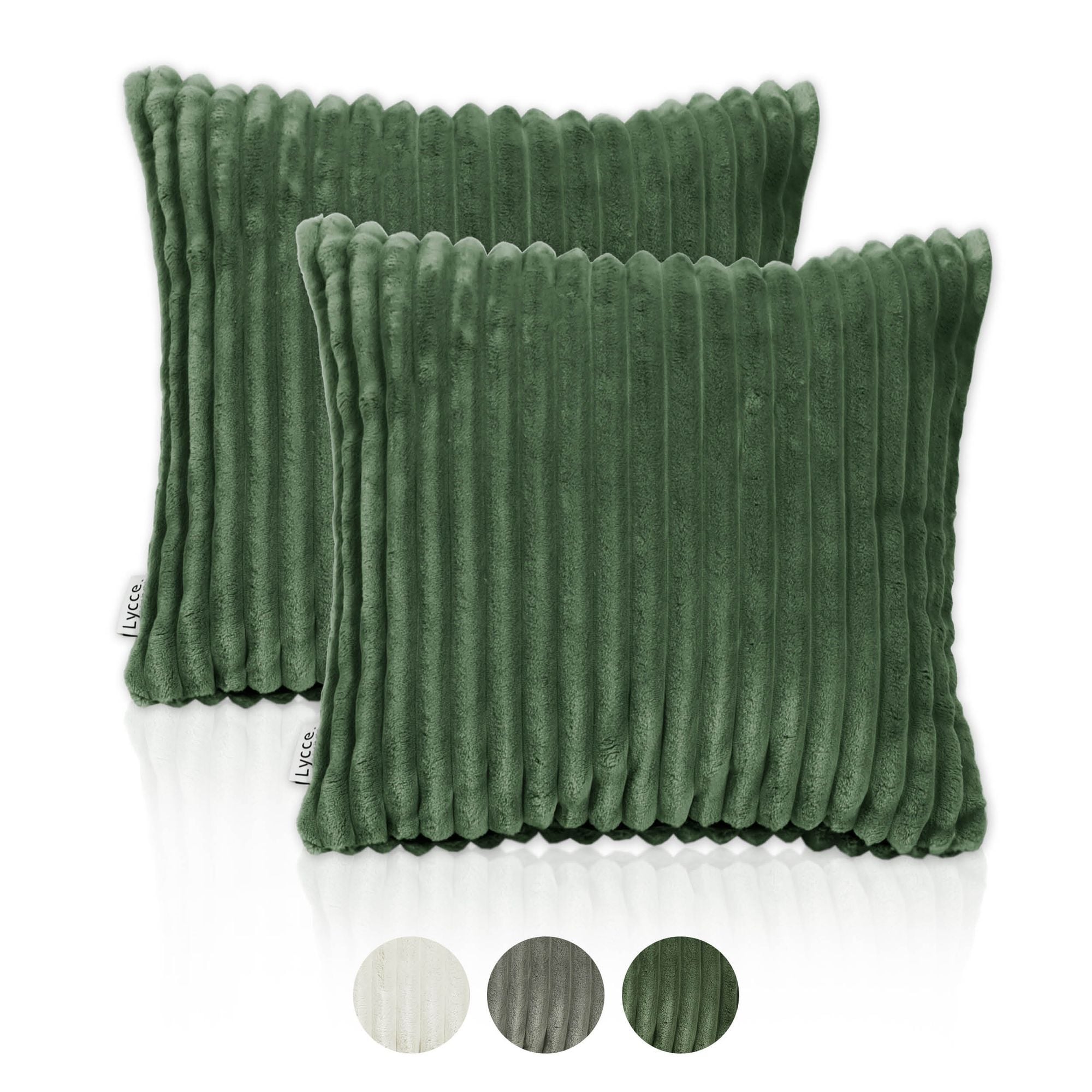 Lycce Kissenbezug Deluxe aus extra breitem, flauschigem Cordstoff - ideal f&uuml;r kuschelige Sofakissen oder Dekokissen, verschiedene Farben - made in EU 