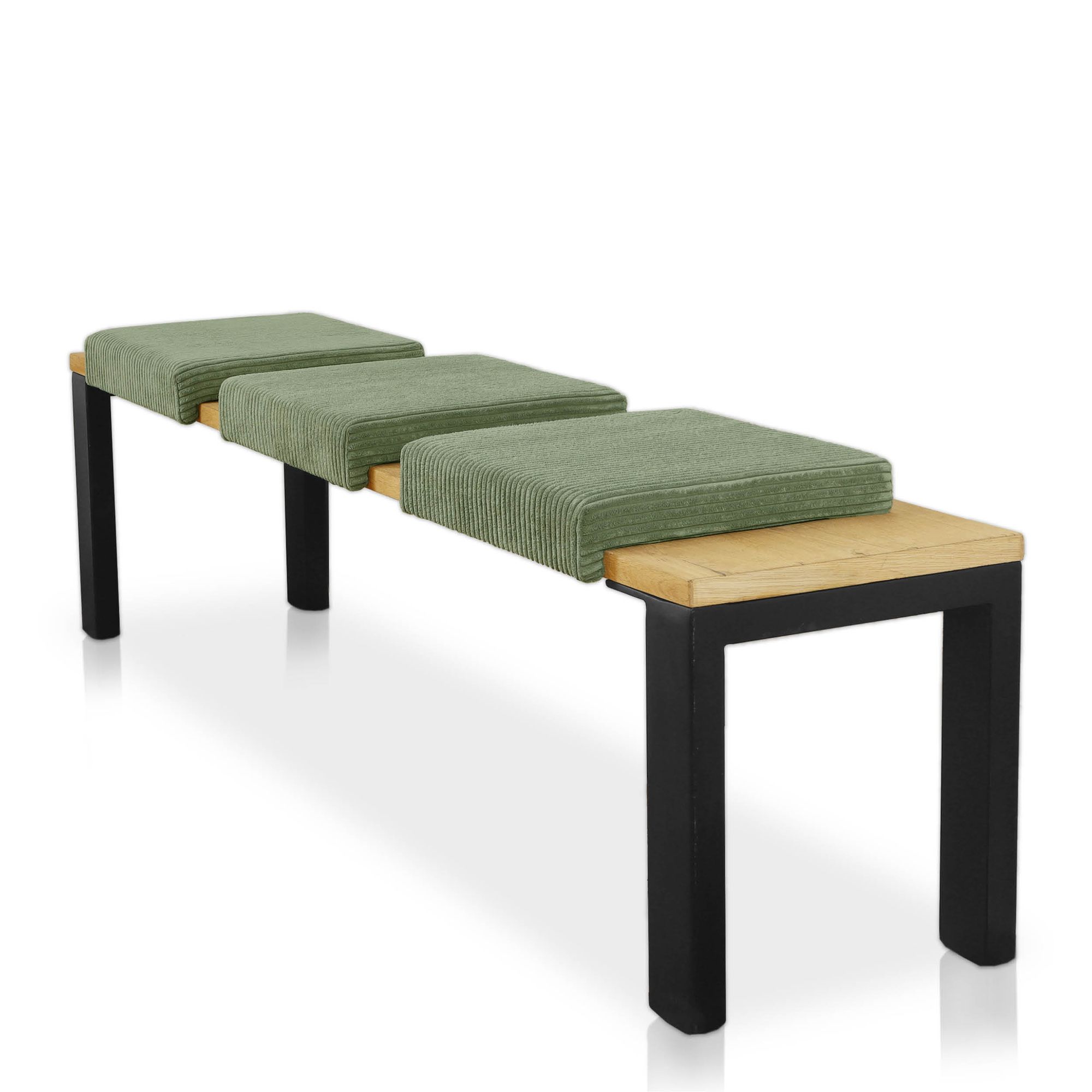 Lycce Klemmkissen Sitzkissen mit 1 Leiste, Cordstoff extra Polsterung 