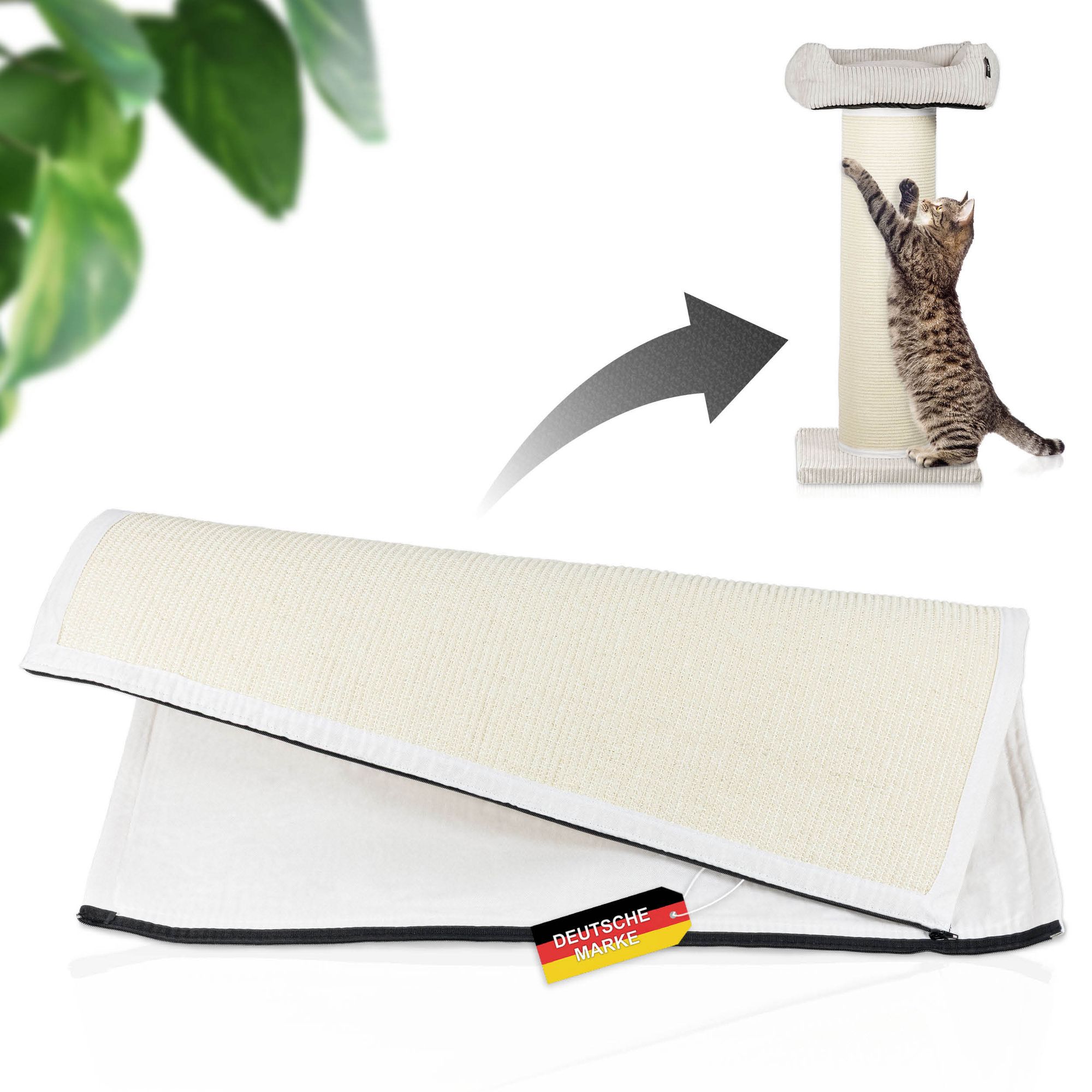 Rohrschneider XXL Kratzbaum FRIEDA &ndash; Kratztonne XXL | austauschbare Kratzmatten | stabil | extra breite S&auml;ule | Cord-Bezug waschbar | Kratzbaum f&uuml;r gro&szlig;e, mittlere und kleine Katzen | Cord 