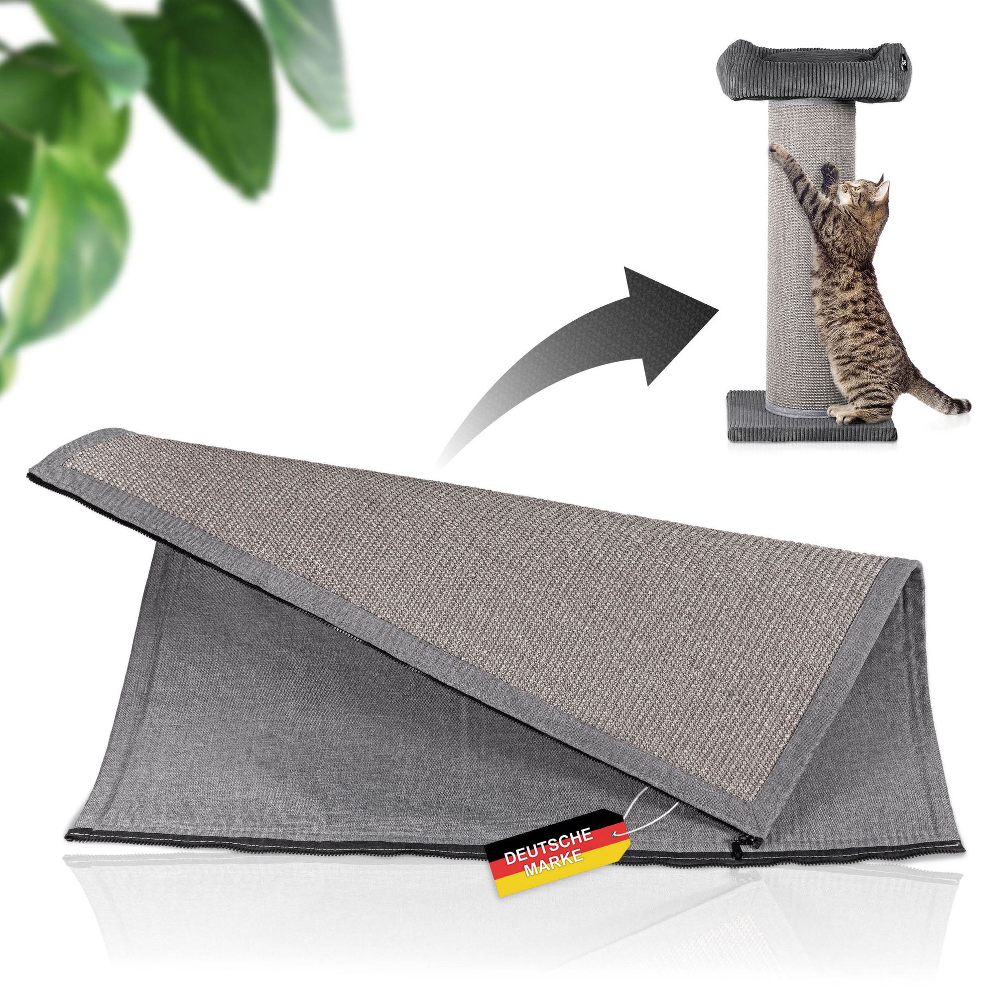 Rohrschneider XXL Kratzbaum FRIEDA &ndash; Kratztonne XXL | austauschbare Kratzmatten | stabil | extra breite S&auml;ule | Cord-Bezug waschbar | Kratzbaum f&uuml;r gro&szlig;e, mittlere und kleine Katzen | Cord 