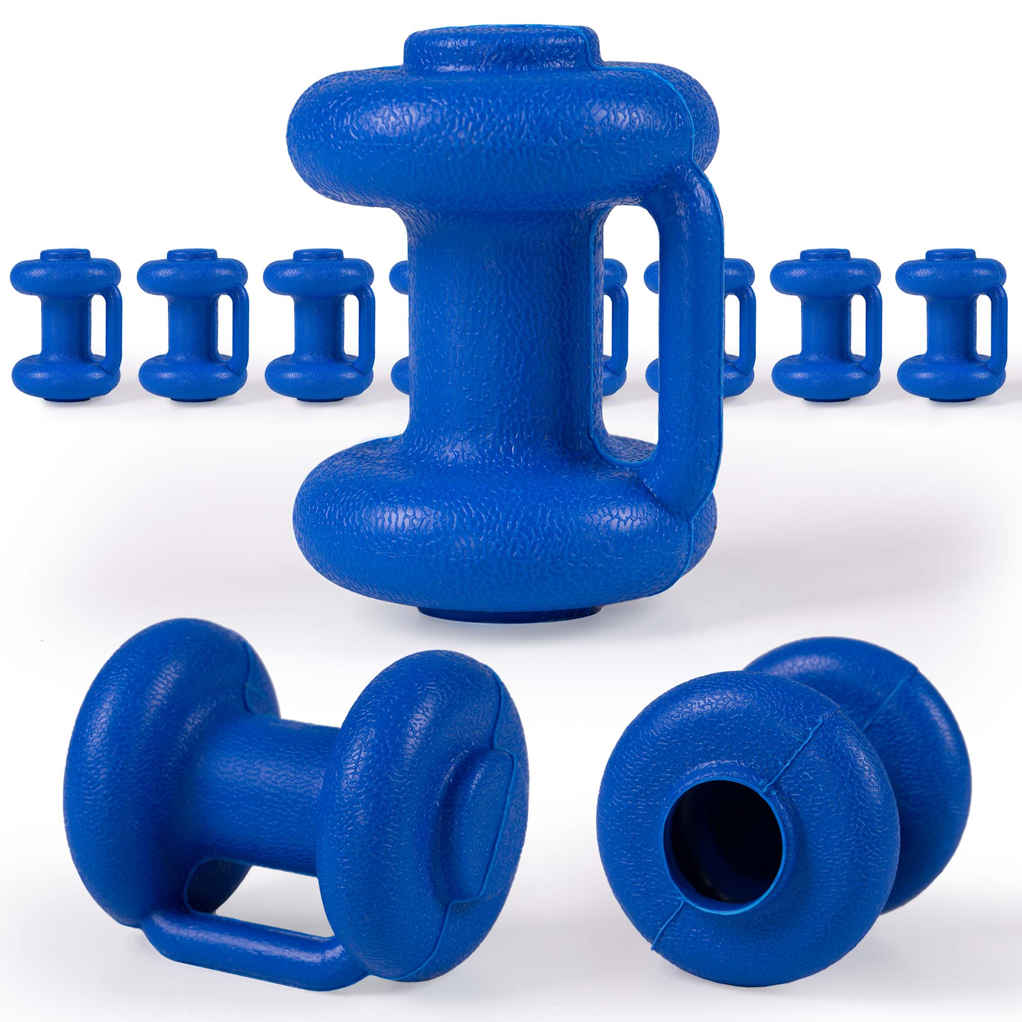KINETIC SPORTS Trampolin Endkappen-Set 8 St&uuml;ck - Universal Pfostenkappen Abschlusskappen Abdeckung f&uuml;r Netzstangen, &Oslash; 25 mm, Blau 