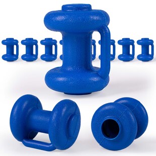 KINETIC SPORTS Trampolin Endkappen-Set 8 Stück - Universal Pfostenkappen Abschlusskappen Abdeckung für Netzstangen, Ø 25 mm, Blau 