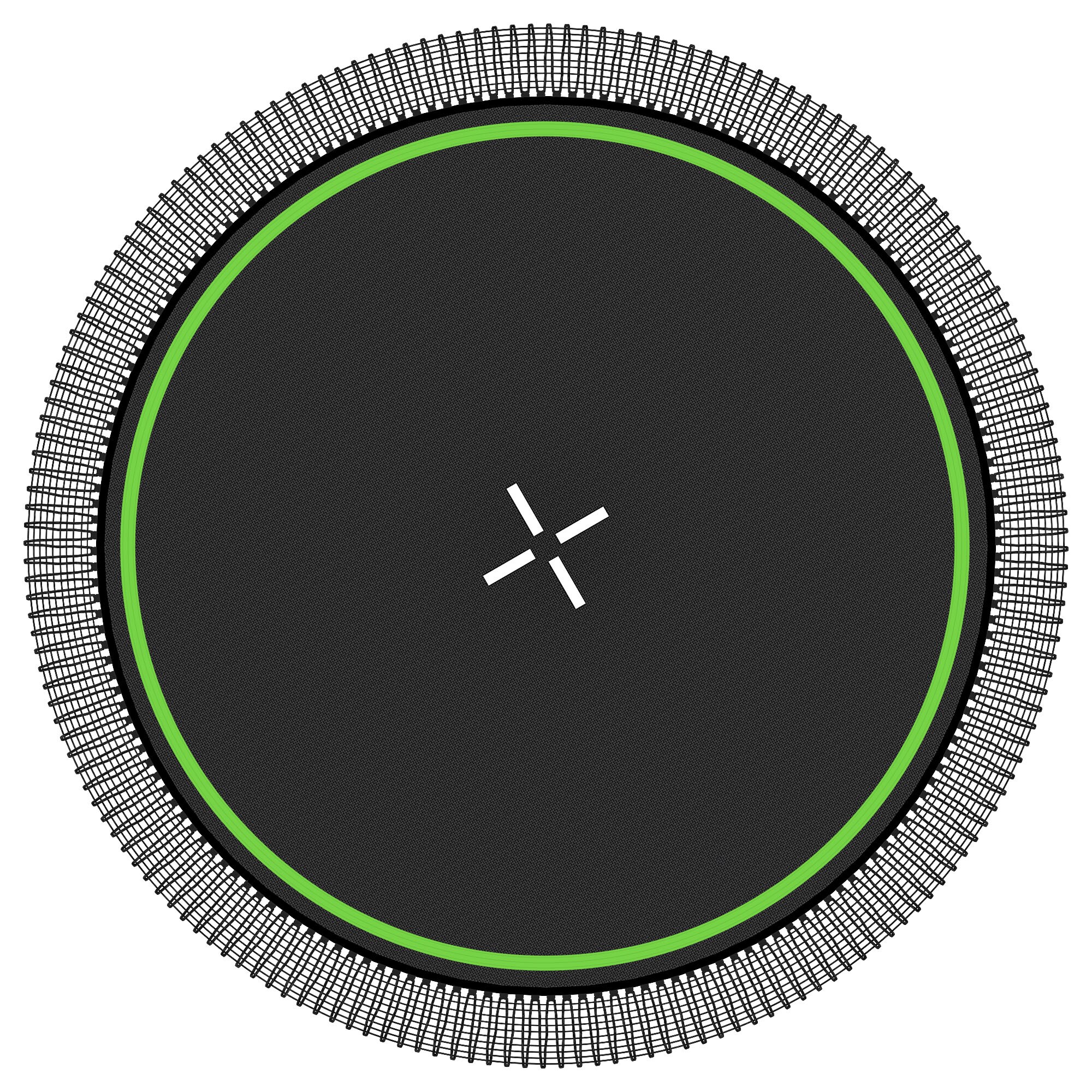 KINETIC SPORTS Trampolin Sprungtuch f&uuml;r 'Bungee Safety Elite' - Ersatz Sprungmatte Trampolinmatte, Wetterfest & UV Best&auml;ndig |  &Oslash; 244 cm 