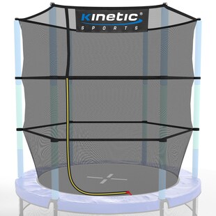 KINETIC SPORTS Trampolin Sicherheitsnetz für JUMPER 140 cm Kindertrampoline – Ersatz Fangnetz Netz mit Reißverschluss, UV-beständig, Indoor 