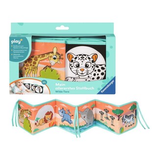 Ravensburger Spiel Mein allererstes Stoffbuch (für die Bauchlage): Wilde Tiere (Leporello) 