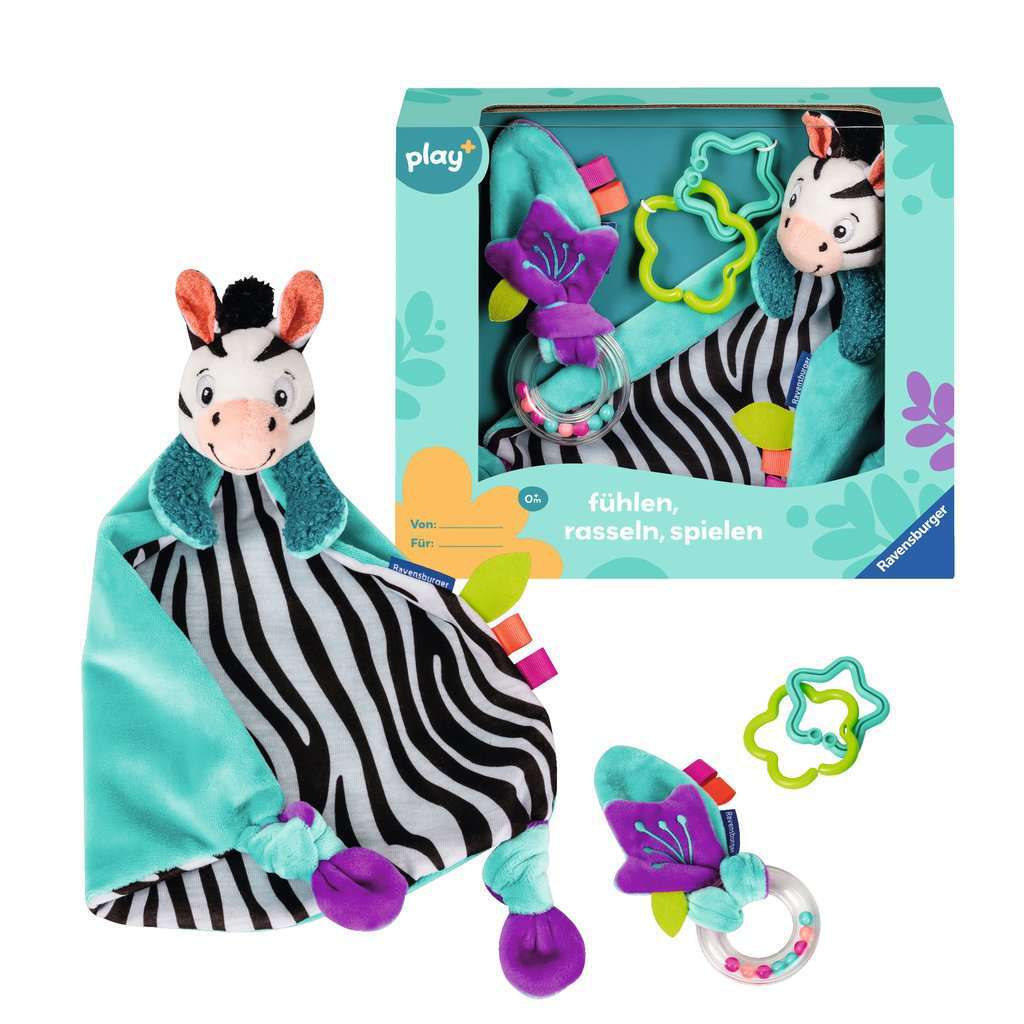 Ravensburger Spiel F&uuml;hlen, rasseln, spielen (Geschenk-Set: Zebra) 