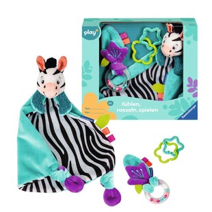 Ravensburger Spiel Play+ Fühlen, rasseln, spielen (Geschenk-Set: Zebra) - ab 0 Monate 