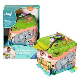 Ravensburger Spiel Play+ Motorik-Musik-Spiel-Würfel: Wilde Tiere - ab 6 Monate 