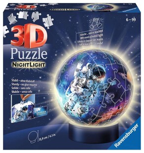 Ravensburger Spiel 3D Puzzle Nachtlicht Astronauten im Weltall 