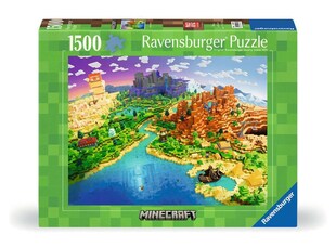 Ravensburger Spiel Erwachsenenpuzzle 1500 Teile - World of Minecraft 