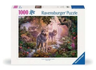 Ravensburger Spiel 1000 Teile - Wolfsfamilie im Sommer 