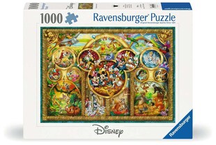 Ravensburger Spiel Erwachsenenpuzzle 1000 Teile - Disney Classics - Die schönsten Disney Themen 