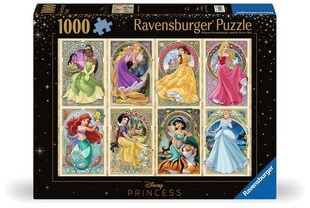 Ravensburger Spiel 1000 Teile - Disney Prinzessinnen - Nouveau Art Prinzessinnen 
