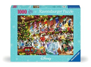 Ravensburger Spiel Erwachsenenpuzzle 1000 Teile - Disney Classics - Schneekugelparadies 