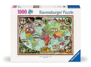 Ravensburger Spiel Erwachsenenpuzzle 1000 Teile - Mit Fahrrad um die Welt 