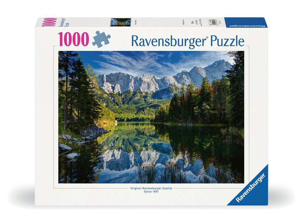 Ravensburger Spiel Eibsee mit Wettersteingebirge und Zugspitze 