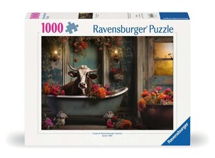 Ravensburger Spiel Erwachsenenpuzzle 1000 Teile - Die Kuh in der Badewanne 