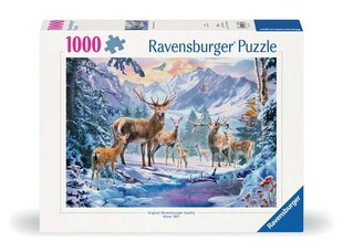 Ravensburger Spiel Erwachsenenpuzzle 1000 Teile - Rehe und Hirsche im Winter 