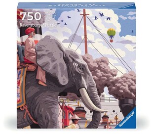 Ravensburger Spiel Erwachsenenpuzzle 750 Teile Art&Soul Collection - In 80 Tagen um die Welt 