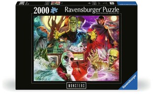 Ravensburger Spiel Erwachsenenpuzzle 2000 Teile - Universal Multiproperty - Universal Monsters 