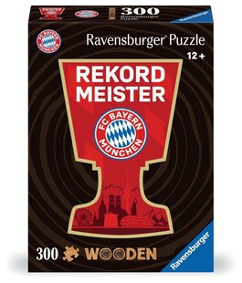 Ravensburger Spiel WOODEN Puzzle - FC Bayern München - konturgeformtes Holzpuzzle mit 300 Teilen 