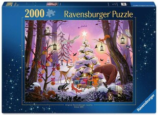 Ravensburger Spiel Erwachsenenpuzzle 2000 Teile - Weihnachten im Wald 