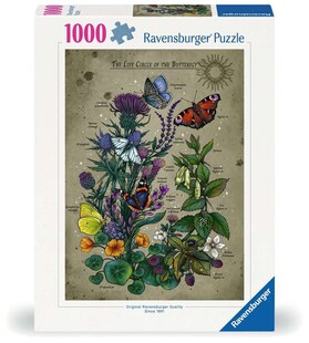 Ravensburger Spiel Erwachsenenpuzzle 1000 Teile - Lebenskreis eines Schmetterlings 
