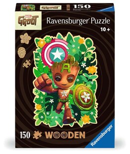 Ravensburger Spiel WOODEN Puzzle - Marvel Groot - konturgeformtes Holzpuzzle mit 150 Teilen 