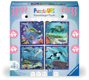 Ravensburger Spiel Kinderpuzzle 64, 72, 81, 90 Teile - Meerestiere 